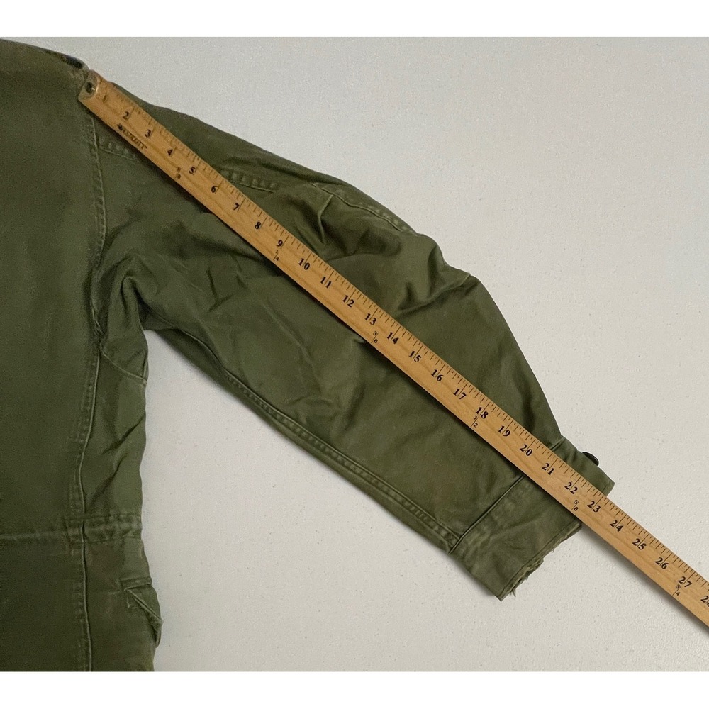 Vintage US Military M-1951 Field Jacket Olive Drab Shade 107 Cotton Sateen Coat - Picture 11 of 12